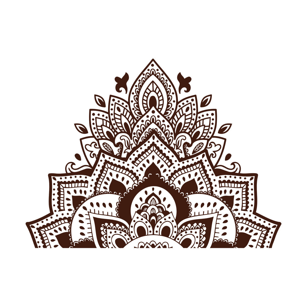 Wall Decals Mandala Flower Ornament Natural Meditation Glass Stickers