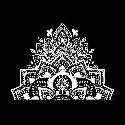 Wall Decals Mandala Flower Ornament Natural Meditation Glass Stickers