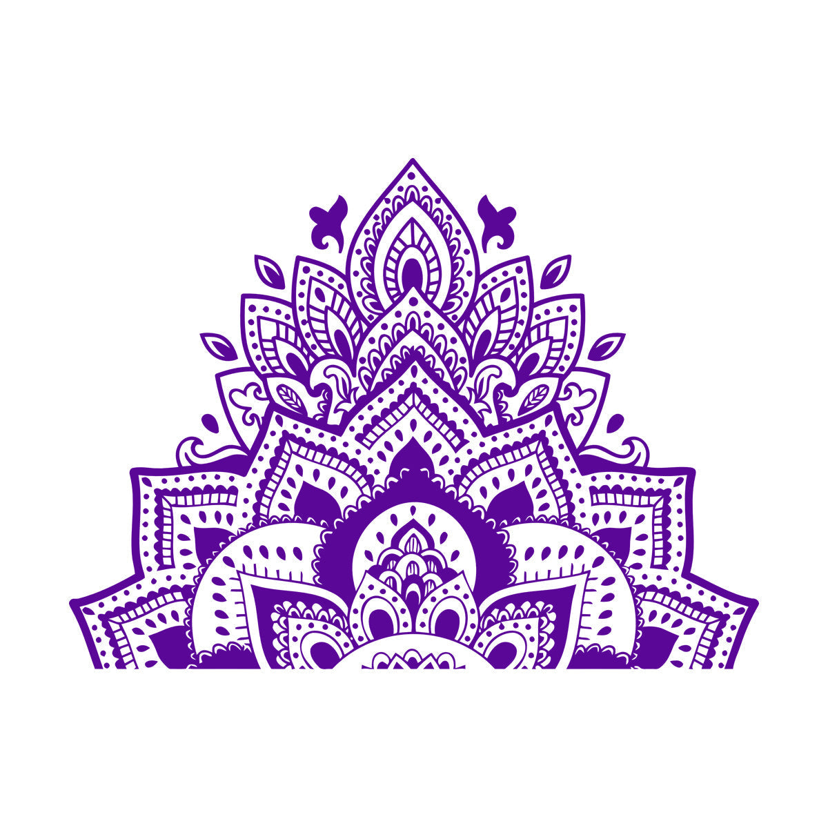 Wall Decals Mandala Flower Ornament Natural Meditation Glass Stickers