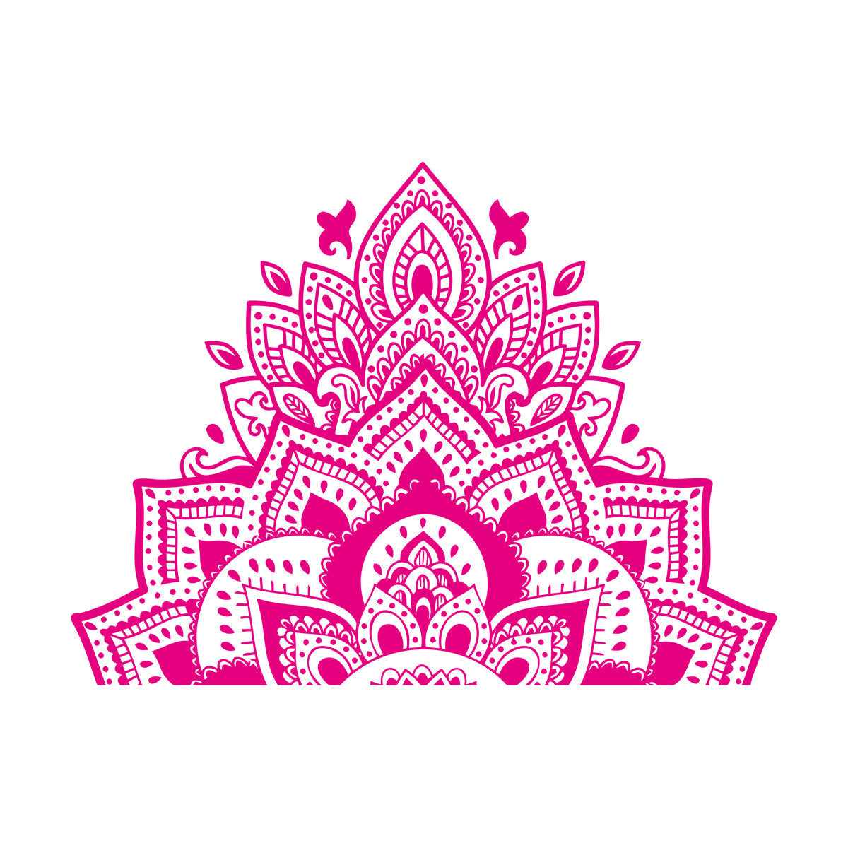 Wall Decals Mandala Flower Ornament Natural Meditation Glass Stickers