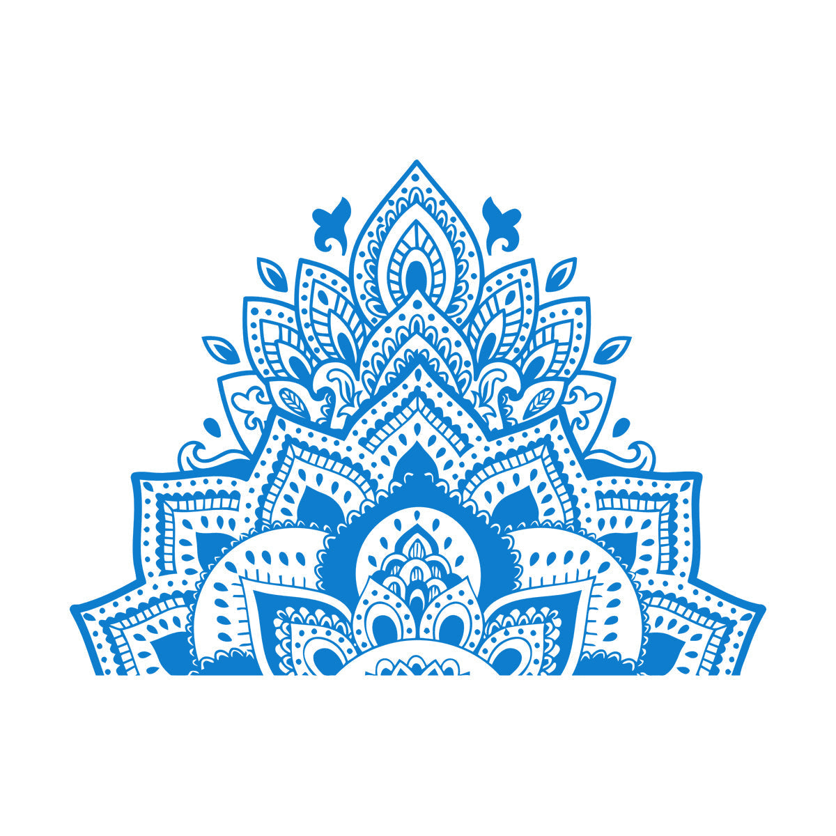 Wall Decals Mandala Flower Ornament Natural Meditation Glass Stickers