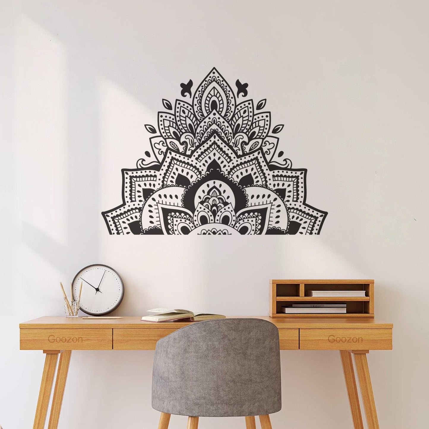 Wall Decals Mandala Flower Ornament Natural Meditation Glass Stickers
