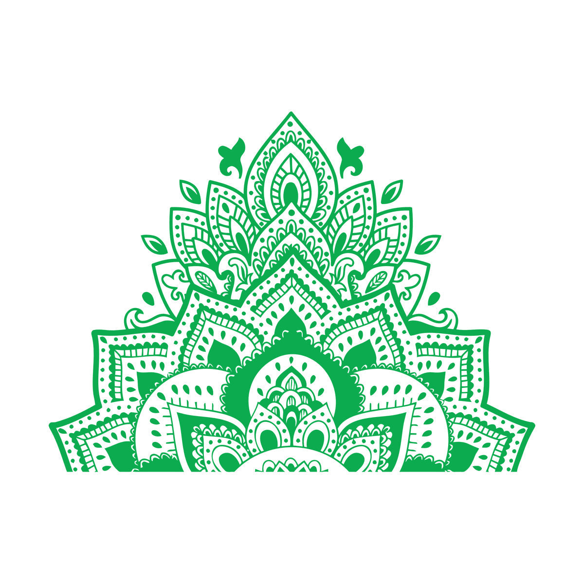 Wall Decals Mandala Flower Ornament Natural Meditation Glass Stickers