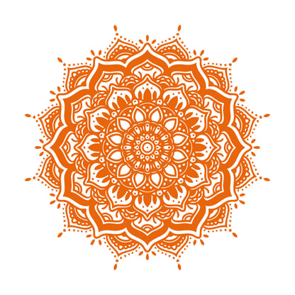 Vinyl Wall Decals Mandala Flower Ornament Natural Meditation Circle Store Decoration