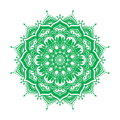 Vinyl Wall Decals Mandala Flower Ornament Natural Meditation Circle Store Decoration