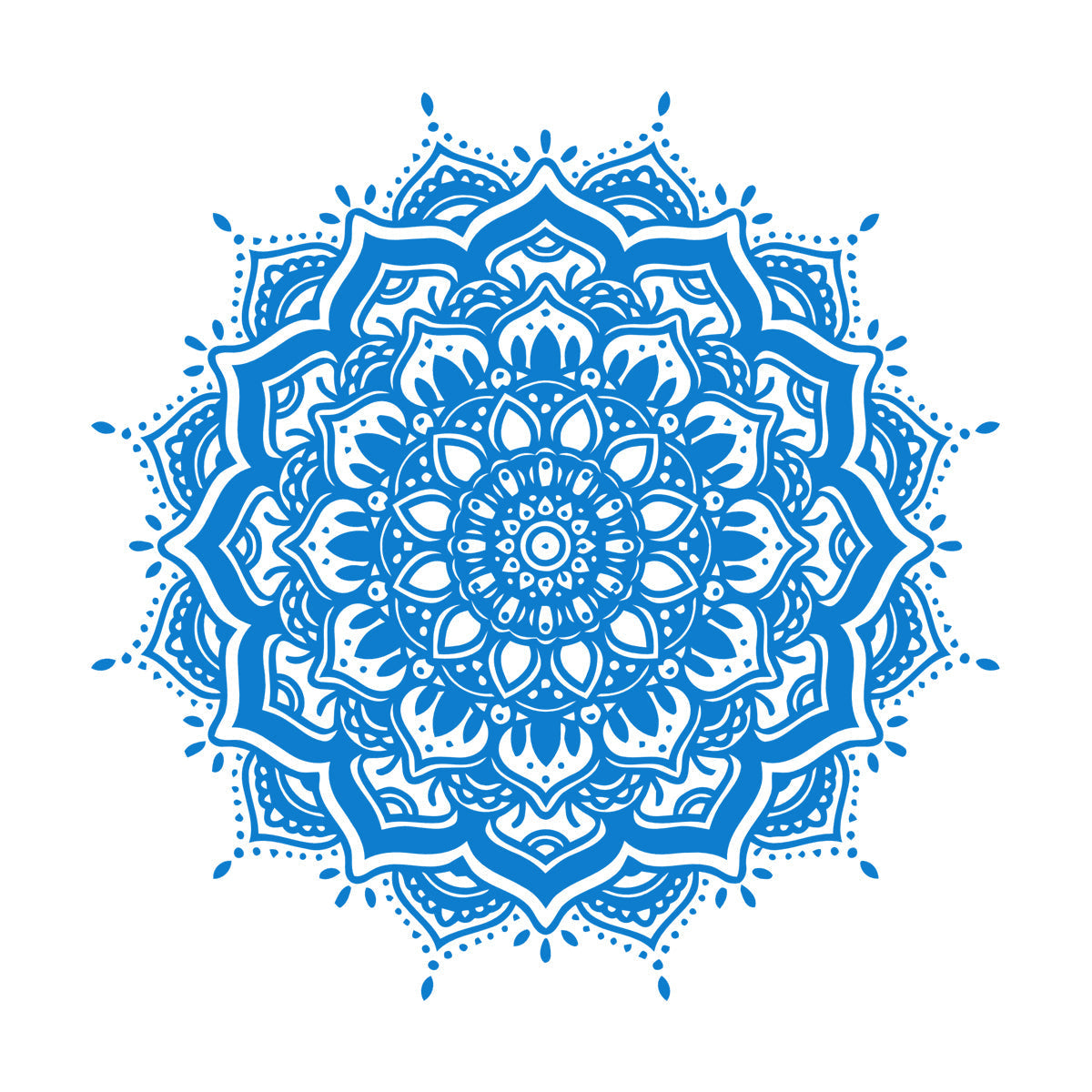 Vinyl Wall Decals Mandala Flower Ornament Natural Meditation Circle Store Decoration