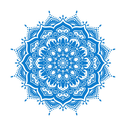 Vinyl Wall Decals Mandala Flower Ornament Natural Meditation Circle Store Decoration