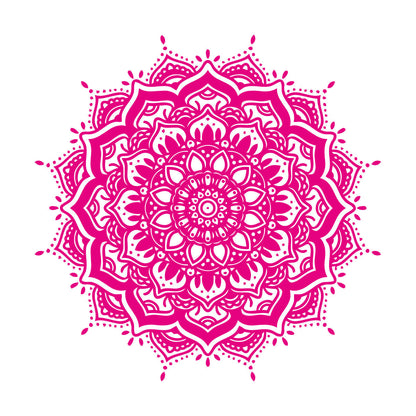 Vinyl Wall Decals Mandala Flower Ornament Natural Meditation Circle Store Decoration