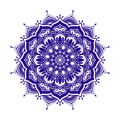 Vinyl Wall Decals Mandala Flower Ornament Natural Meditation Circle Store Decoration