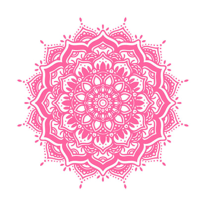 Vinyl Wall Decals Mandala Flower Ornament Natural Meditation Circle Store Decoration