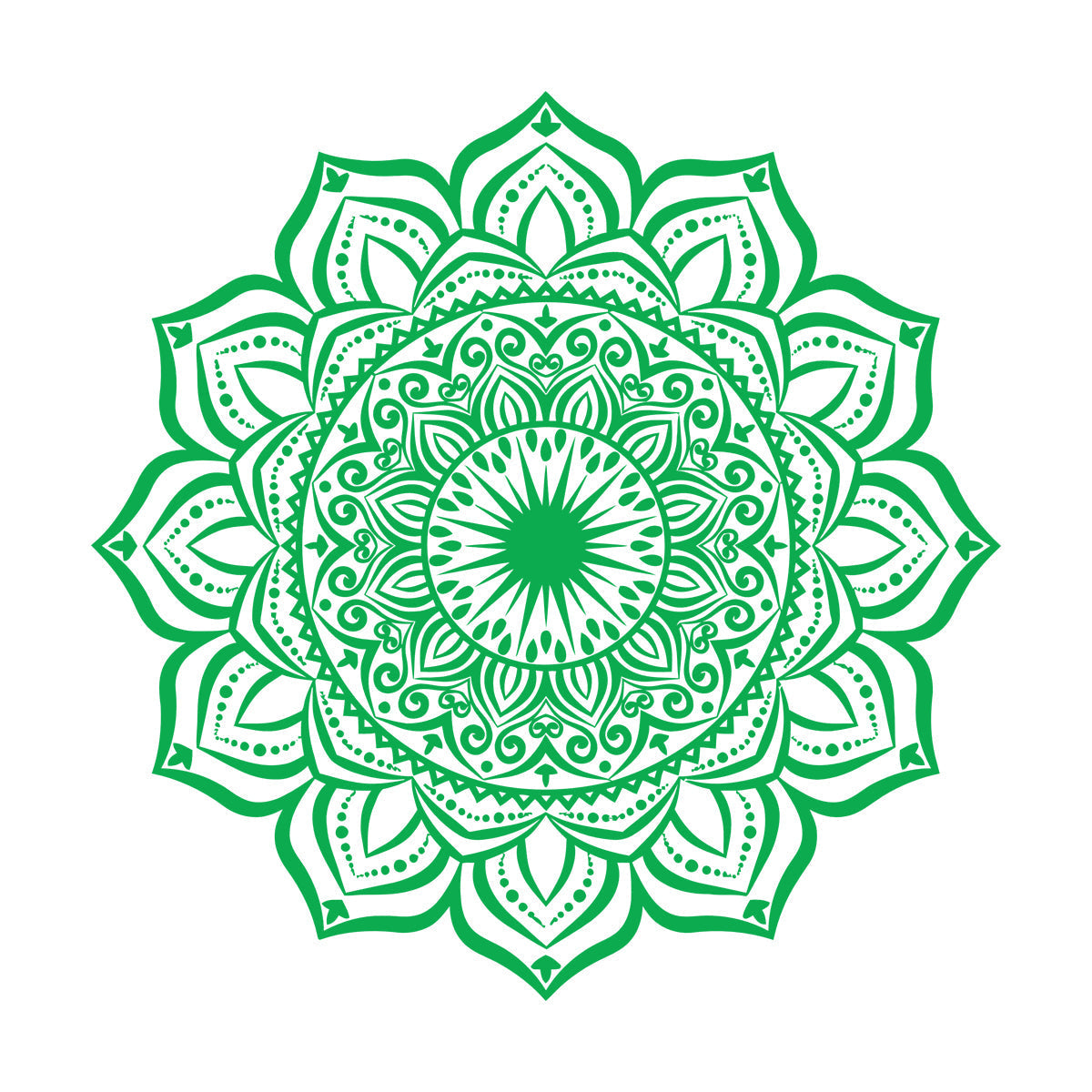 Engraving Decals Mandala Flower Pattern Ornament Natural Tattoo Culture