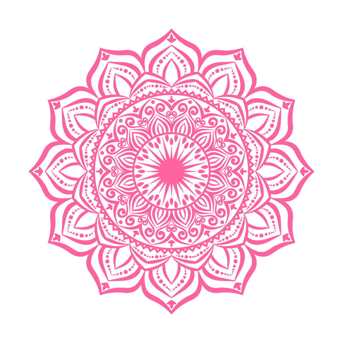 Engraving Decals Mandala Flower Pattern Ornament Natural Tattoo Culture