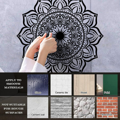 Engraving Decals Mandala Flower Pattern Ornament Natural Tattoo Culture
