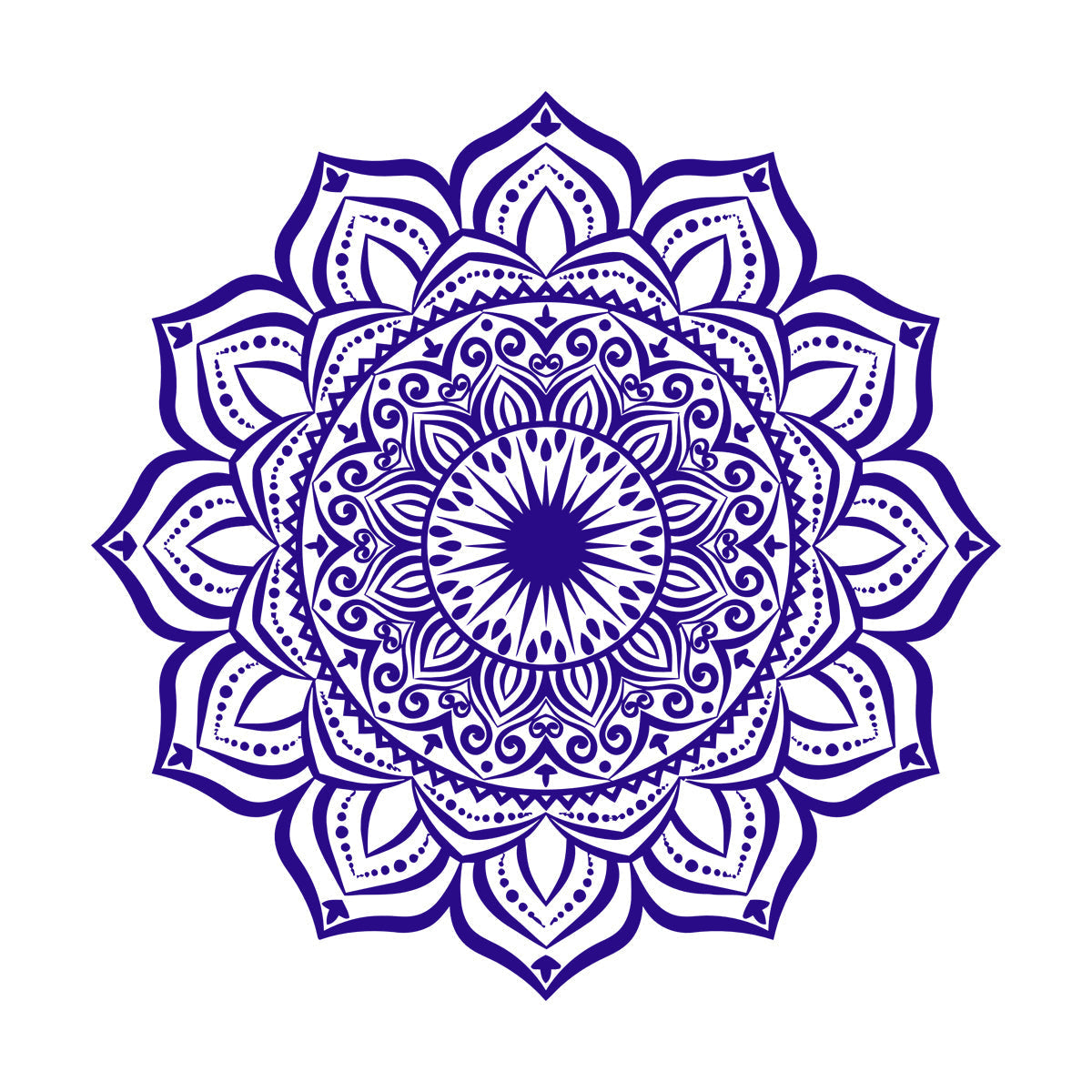 Engraving Decals Mandala Flower Pattern Ornament Natural Tattoo Culture