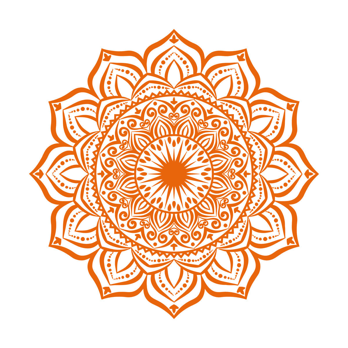 Engraving Decals Mandala Flower Pattern Ornament Natural Tattoo Culture