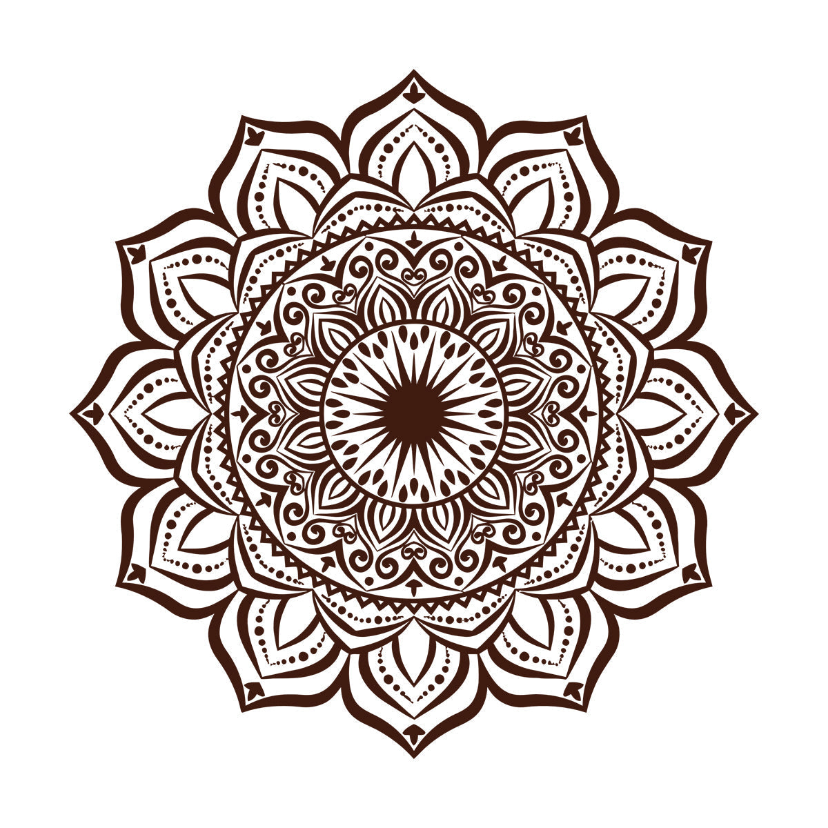 Engraving Decals Mandala Flower Pattern Ornament Natural Tattoo Culture