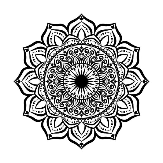 Engraving Decals Mandala Flower Pattern Ornament Natural Tattoo Culture