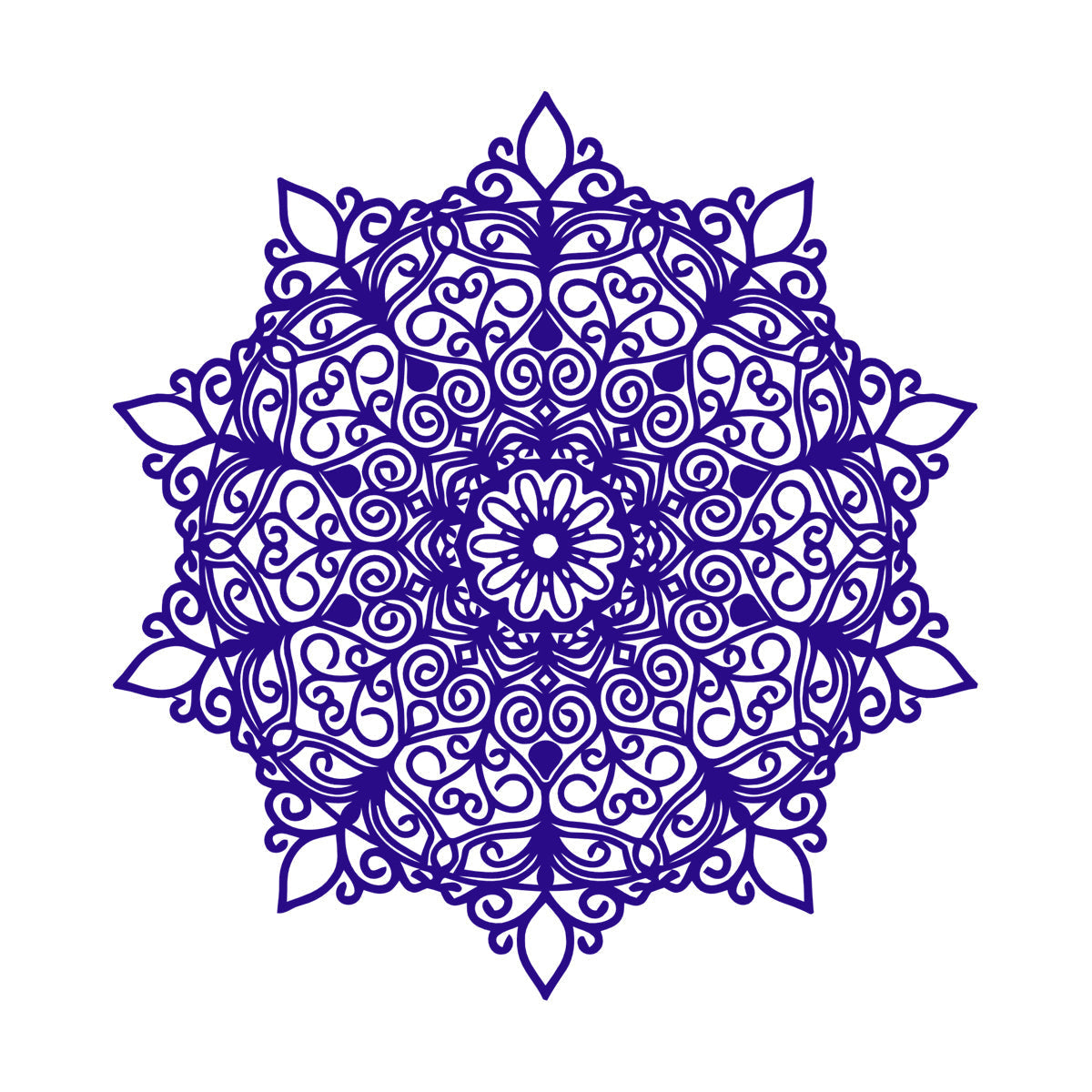 Fine Carving Stickers Mandala Hinduism Lotus Flower Symbol Multi Color Selection