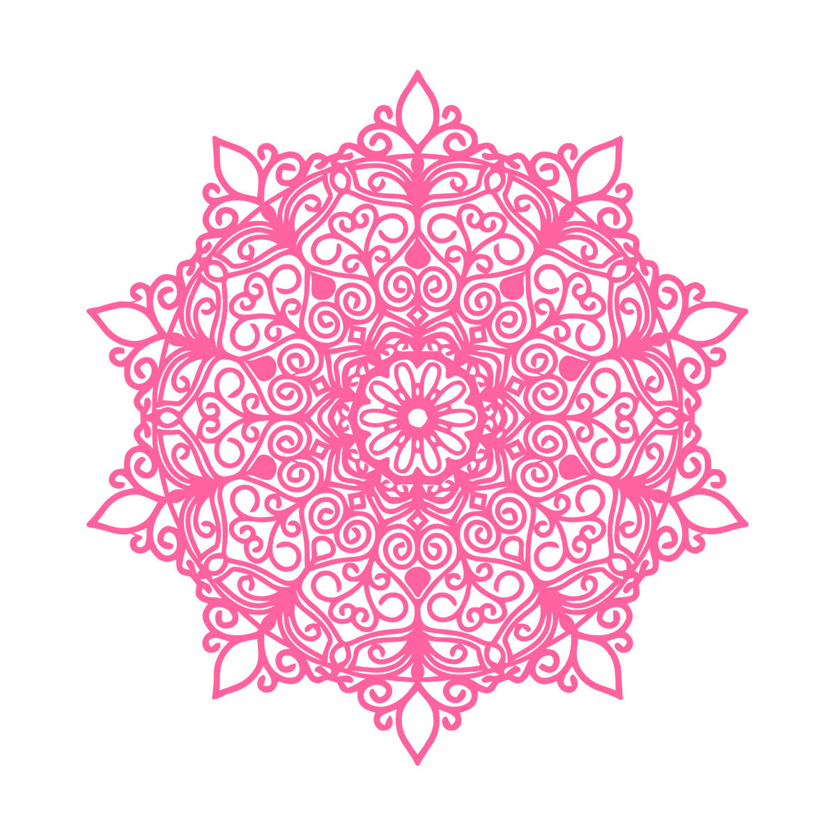 Fine Carving Stickers Mandala Hinduism Lotus Flower Symbol Multi Color Selection