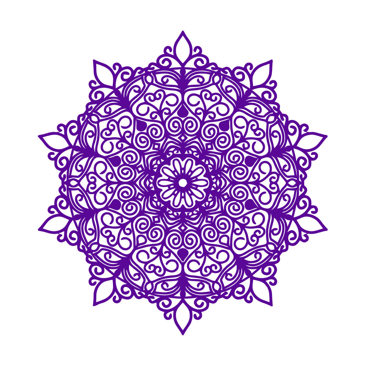 Fine Carving Stickers Mandala Hinduism Lotus Flower Symbol Multi Color Selection