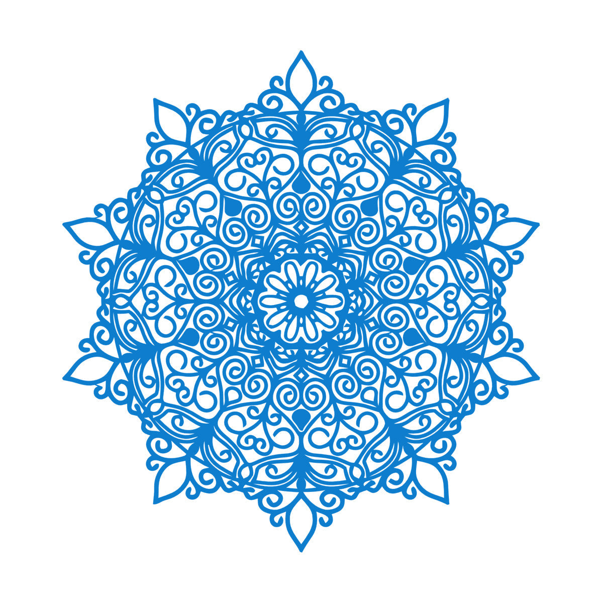 Fine Carving Stickers Mandala Hinduism Lotus Flower Symbol Multi Color Selection