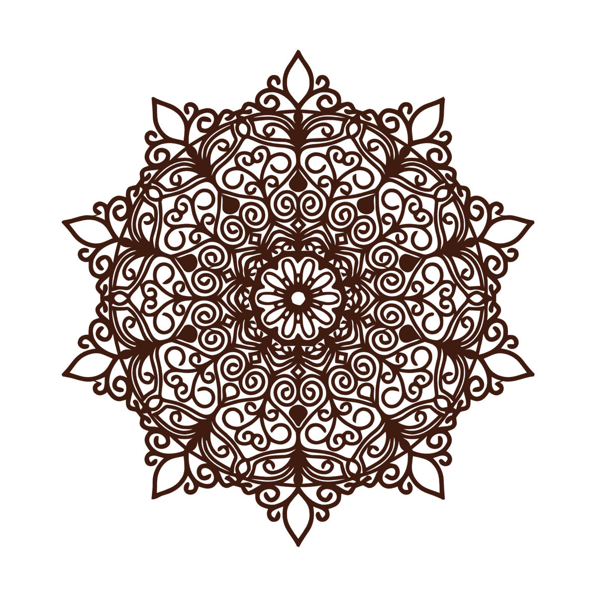 Fine Carving Stickers Mandala Hinduism Lotus Flower Symbol Multi Color Selection