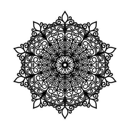 Fine Carving Stickers Mandala Hinduism Lotus Flower Symbol Multi Color Selection