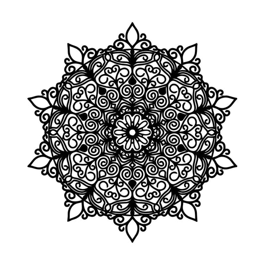 Fine Carving Stickers Mandala Hinduism Lotus Flower Symbol Multi Color Selection