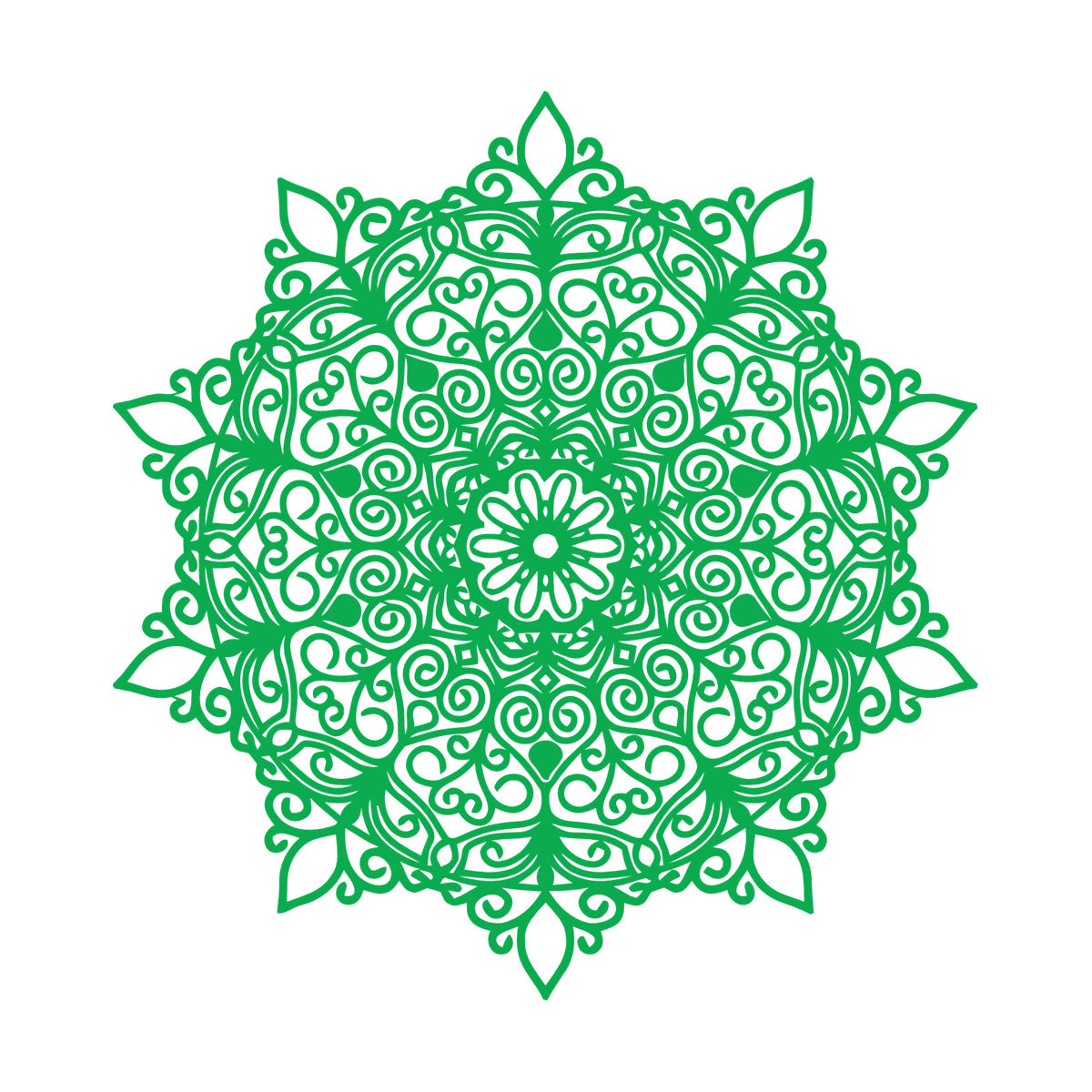 Fine Carving Stickers Mandala Hinduism Lotus Flower Symbol Multi Color Selection