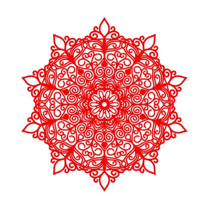 Fine Carving Stickers Mandala Hinduism Lotus Flower Symbol Multi Color Selection