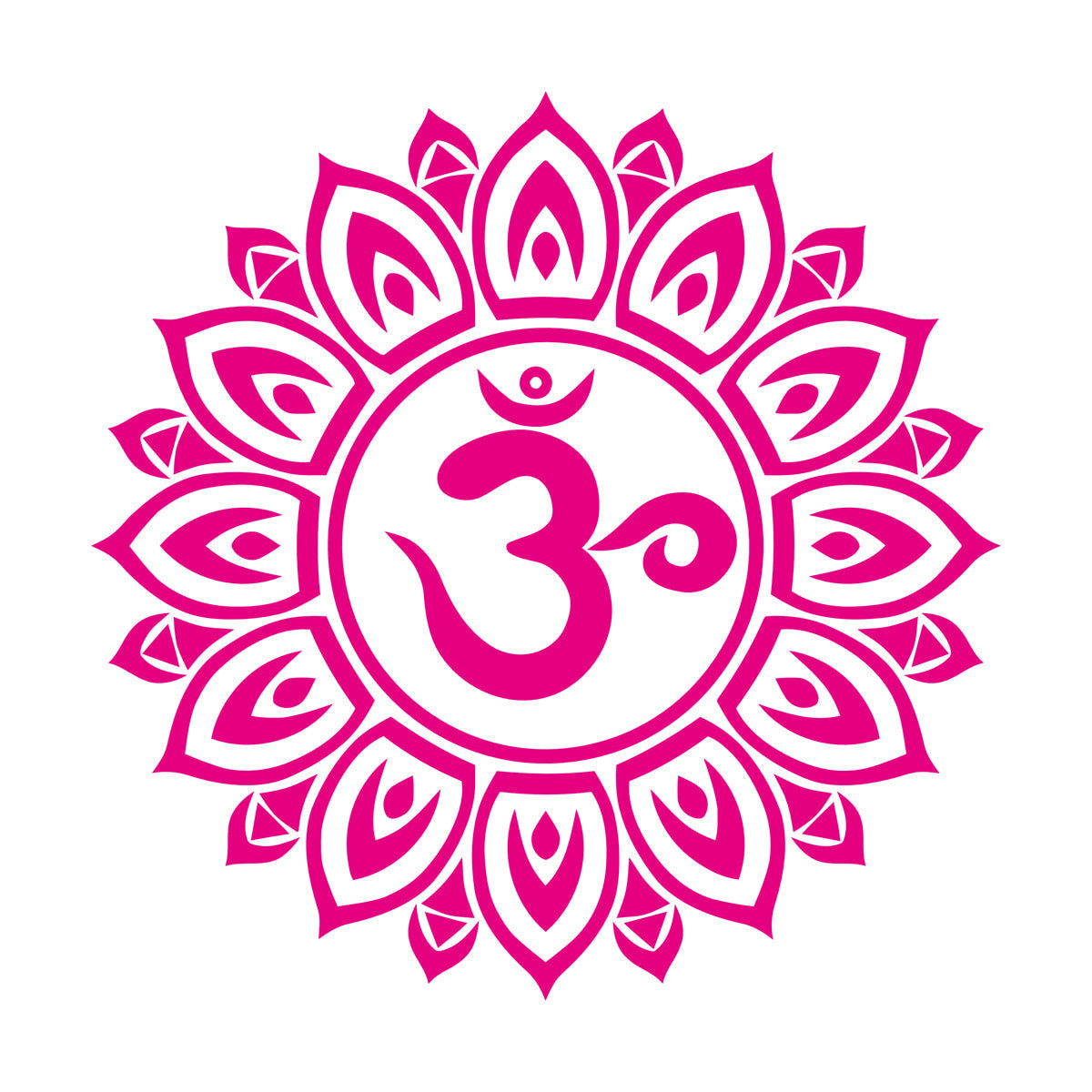 Vinyl Art Sticker Mandala Om Sanskrit Symbol Of Universe Lotus Flower Art Mural Painting