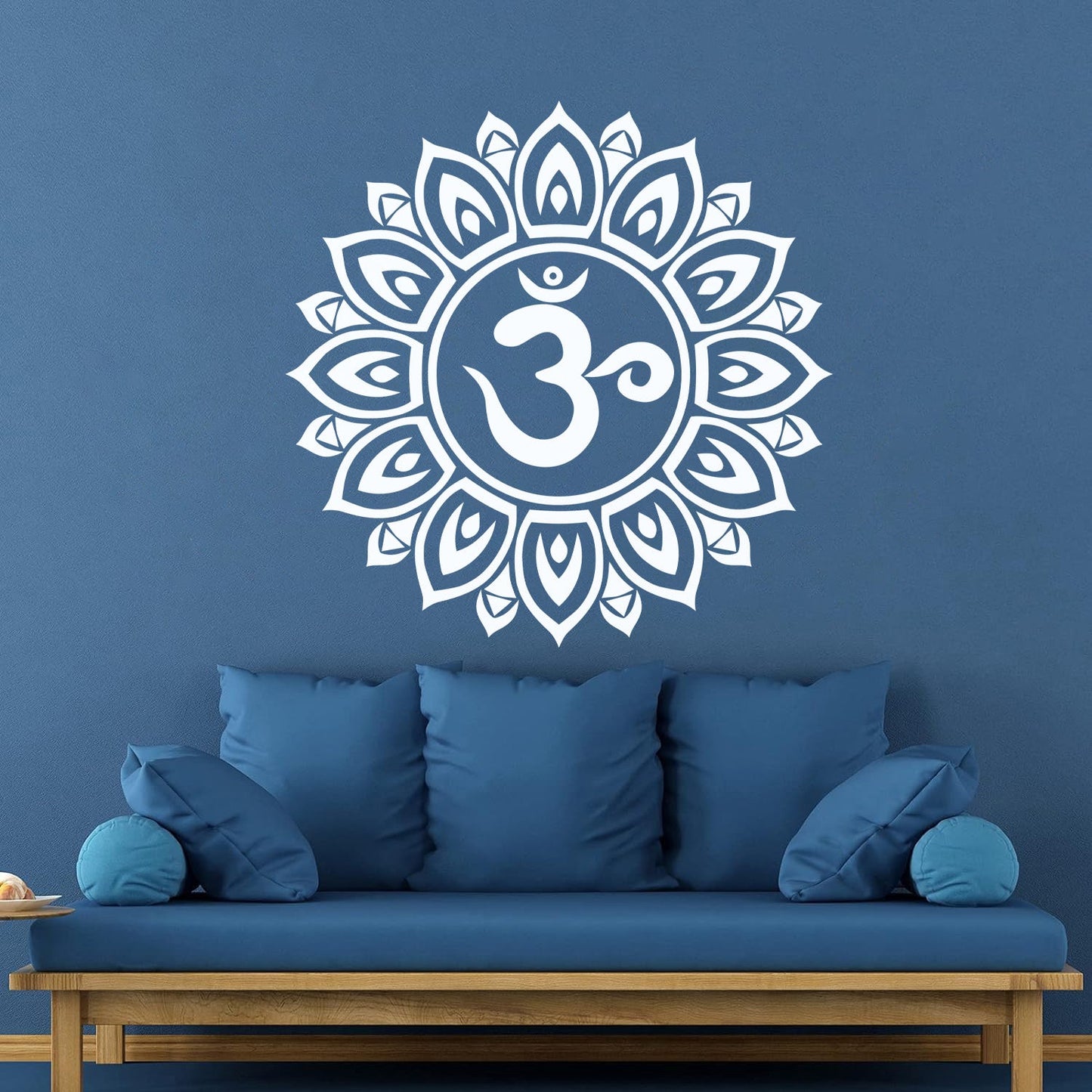 Vinyl Art Sticker Mandala Om Sanskrit Symbol Of Universe Lotus Flower Art Mural Painting