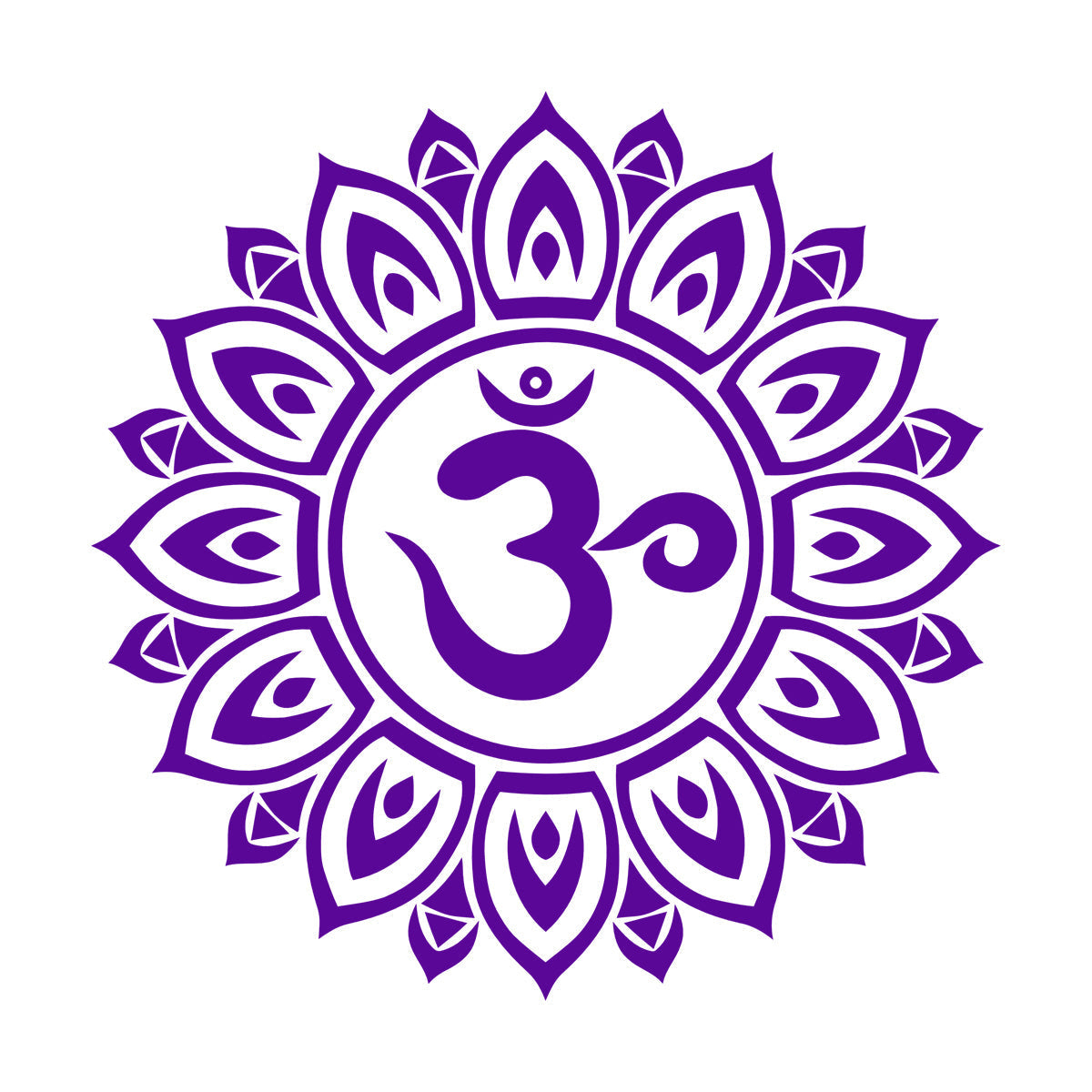 Vinyl Art Sticker Mandala Om Sanskrit Symbol Of Universe Lotus Flower Art Mural Painting