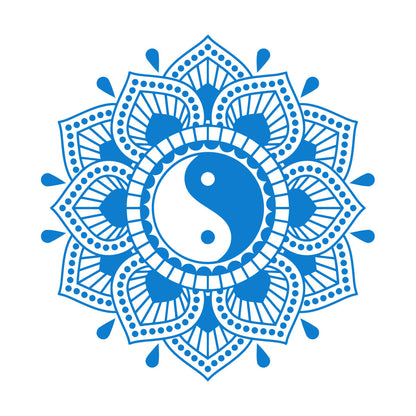Lettering Decals Mandala Lotus Flower Yin Yang Symbol Buddhism Waterproof