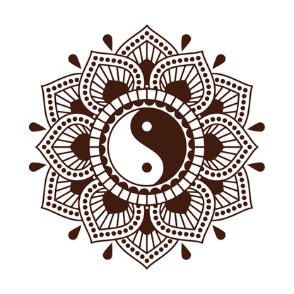 Lettering Decals Mandala Lotus Flower Yin Yang Symbol Buddhism Waterproof