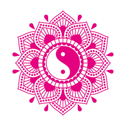 Lettering Decals Mandala Lotus Flower Yin Yang Symbol Buddhism Waterproof
