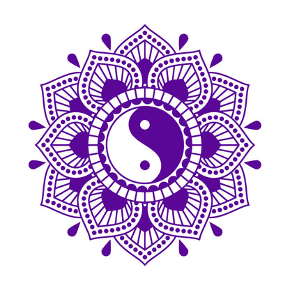 Lettering Decals Mandala Lotus Flower Yin Yang Symbol Buddhism Waterproof