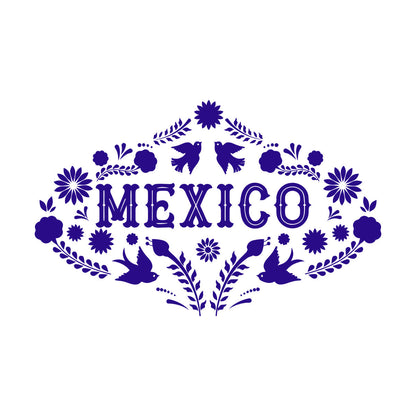 Mexico Birds Natural Flowers Patterns Lettering Decals Easy Installation