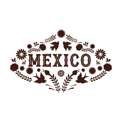 Mexico Birds Natural Flowers Patterns Lettering Decals Easy Installation