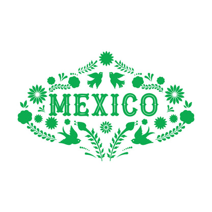 Mexico Birds Natural Flowers Patterns Lettering Decals Easy Installation