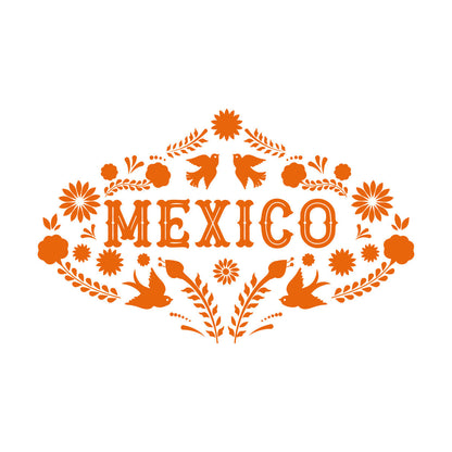 Mexico Birds Natural Flowers Patterns Lettering Decals Easy Installation