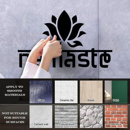 Namaste Lotus Flower Yoga Sanskrit Words Vinyl Wall Decals Can Modify And Add Information
