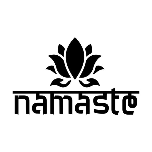 Namaste Lotus Flower Yoga Sanskrit Words Vinyl Wall Decals Can Modify And Add Information