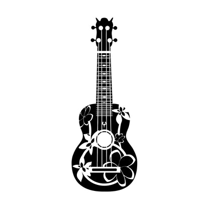 Wall Stickers Paster Paper Acoustic Guitarist Guitar Musician Flowers Hippie Can Modify And Add Information
