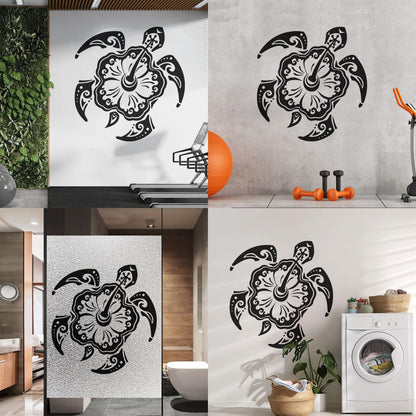 Vinyl Wall Stickers Sea Turtle Animal Exotic Flower Beach Style Multi Color Selection