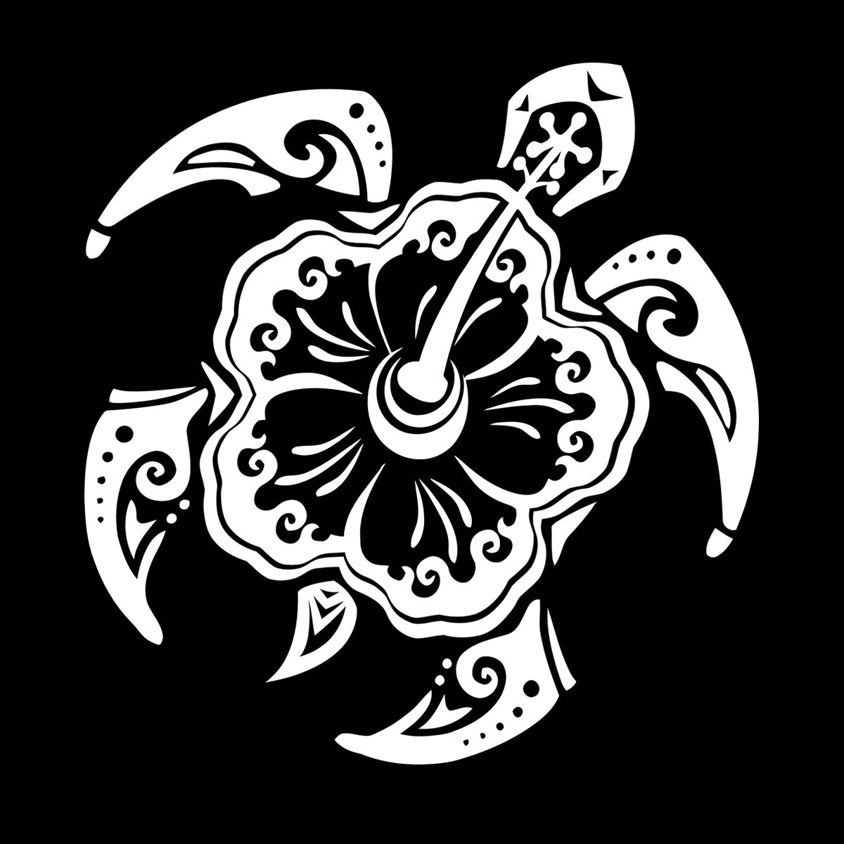 Vinyl Wall Stickers Sea Turtle Animal Exotic Flower Beach Style Multi Color Selection