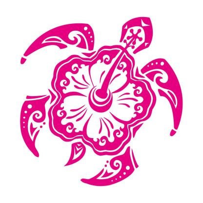 Vinyl Wall Stickers Sea Turtle Animal Exotic Flower Beach Style Multi Color Selection