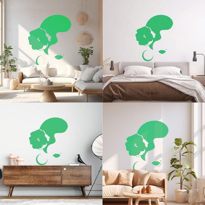 Spanish Dancer Woman Face Flower Flamenco Dance Wall Stickers Can Modify And Add Information