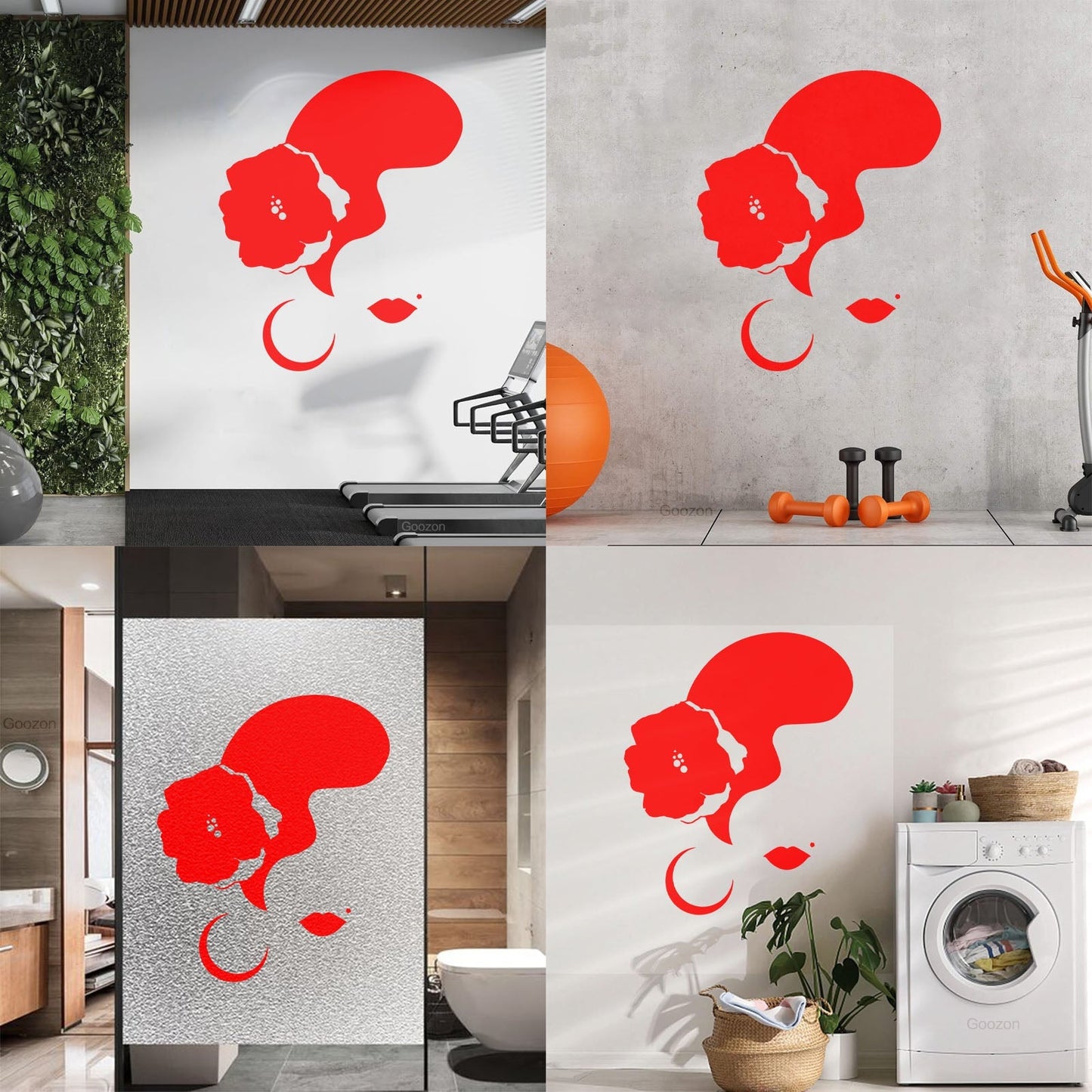 Spanish Dancer Woman Face Flower Flamenco Dance Wall Stickers Can Modify And Add Information