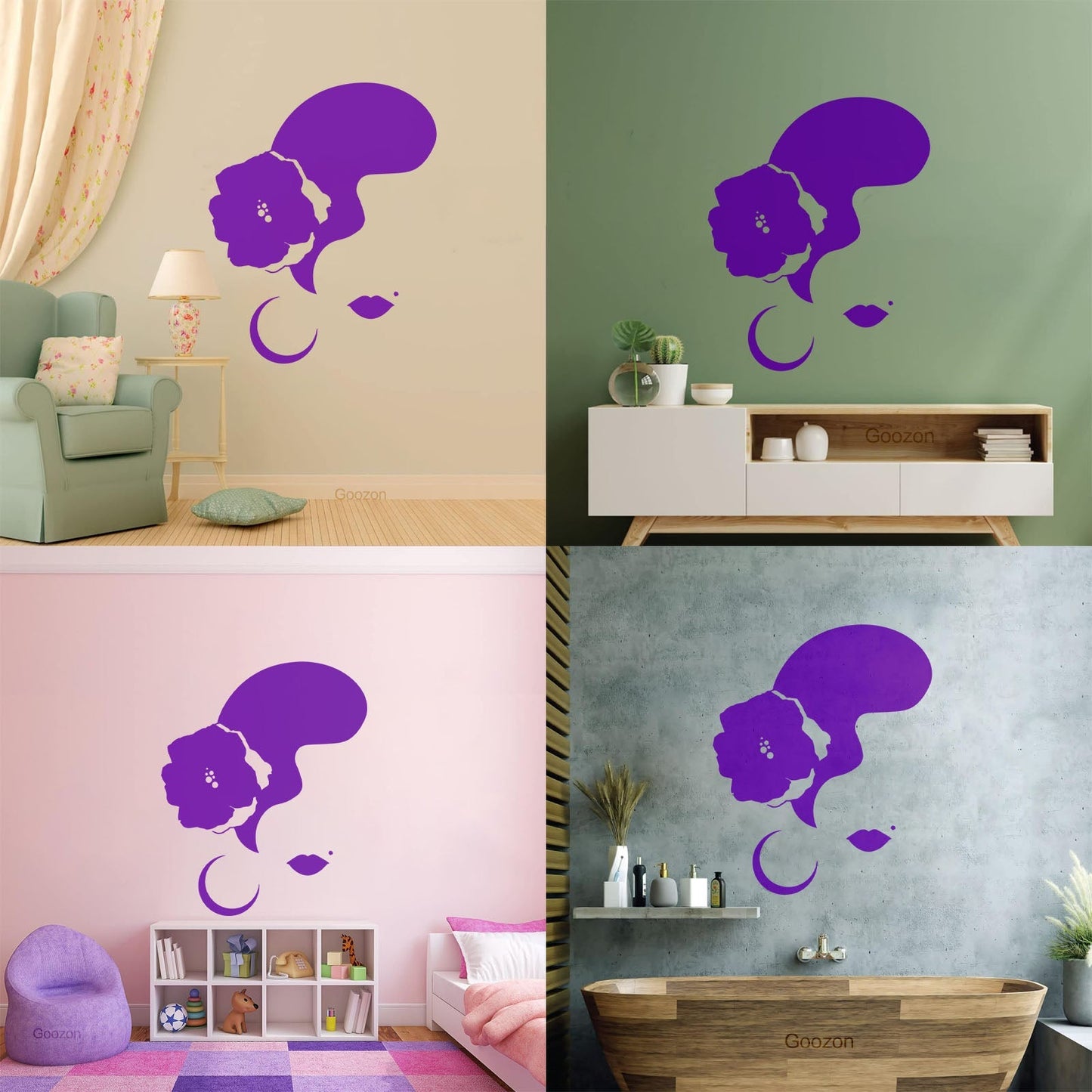 Spanish Dancer Woman Face Flower Flamenco Dance Wall Stickers Can Modify And Add Information